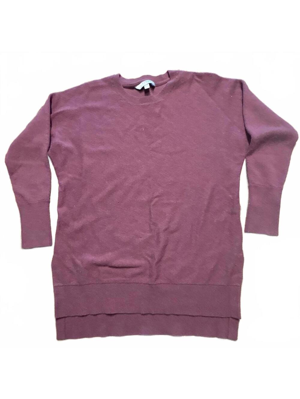 Athleta Women's Burgundy Crew Neck oversized Sweater XS Ladies x small